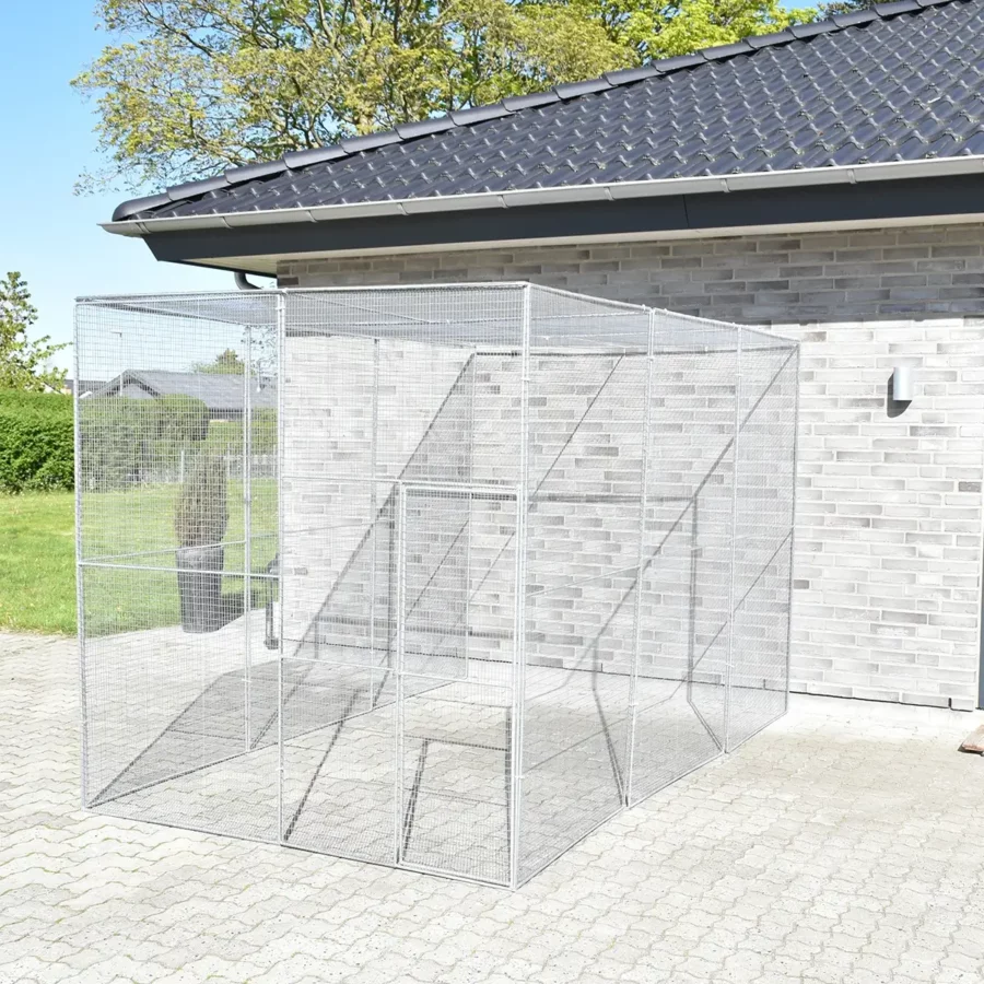 Fritstående Rundjerns voliere 2 x 3 meter | Randers Volieren