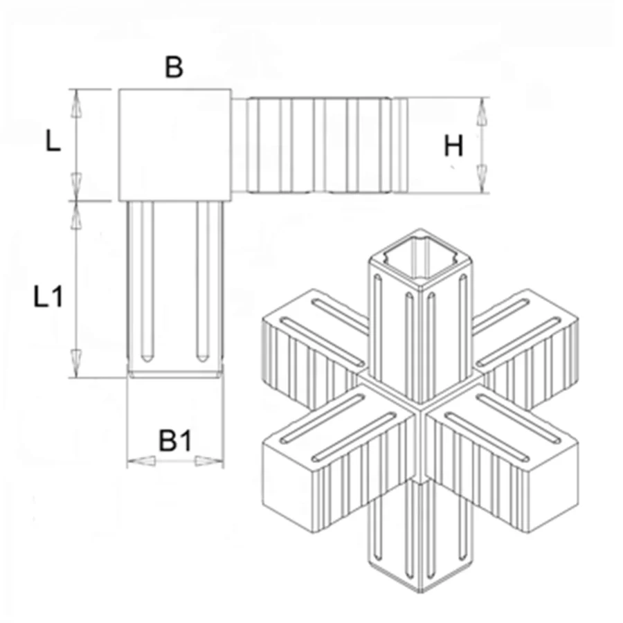 6vejs samlestykke - Image 2