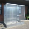 Aluminiumsvoliere " Rugvang" 100 x 205 x 202 cm med sokkel | Randers Volieren