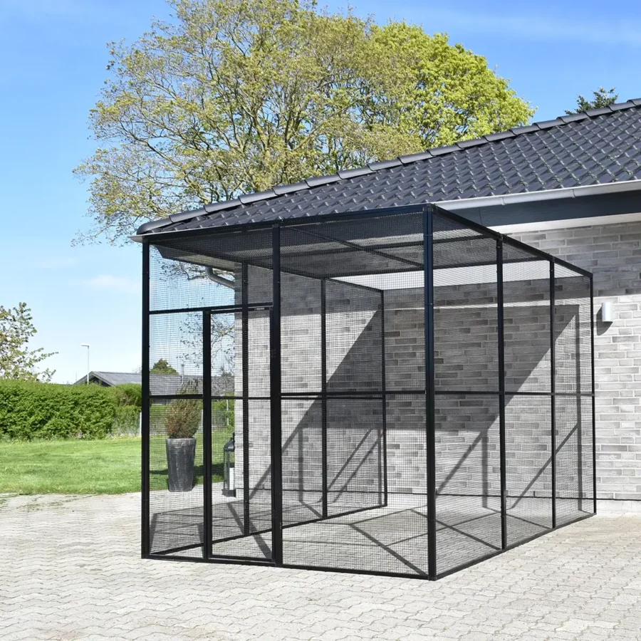Sort voliere 3 x 2 meter | Randers Volieren